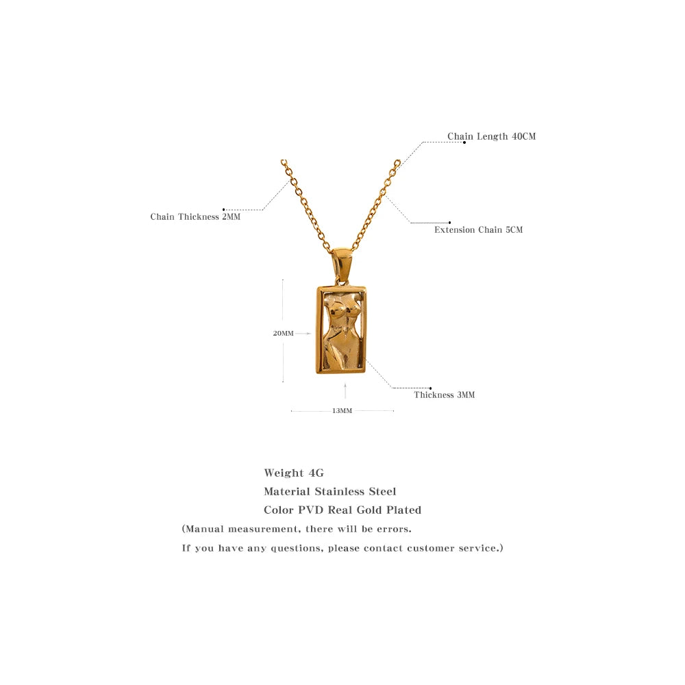 Aria Square Pendant Necklace