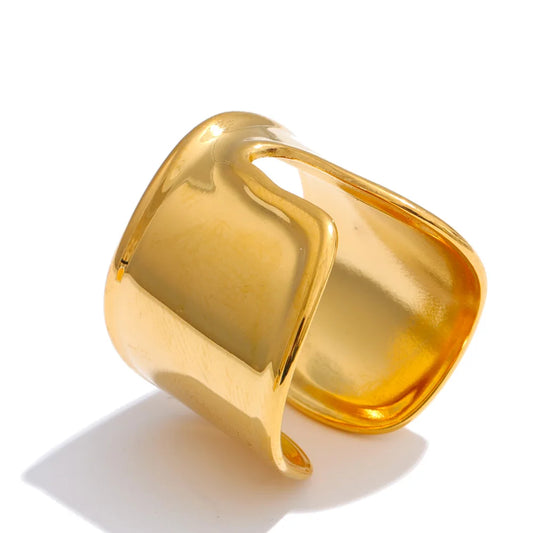 Polished Wide Open Ring