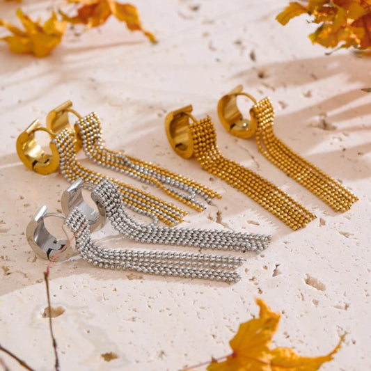 Nova Tassel Chain Drop Earrings