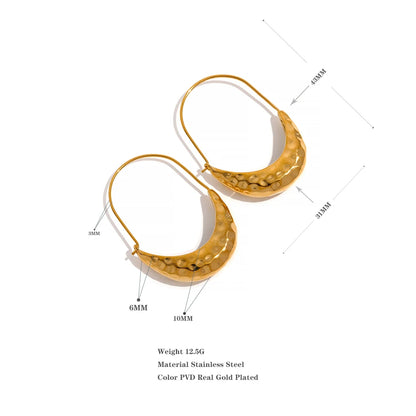 Golden Dangle Hoop Earrings