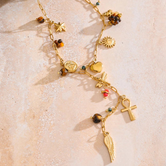 Natural Stone Pendant Necklace