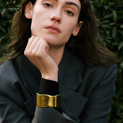 Wide Polished Cuff Bracelet