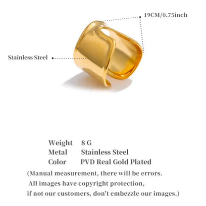 Polished Wide Open Ring