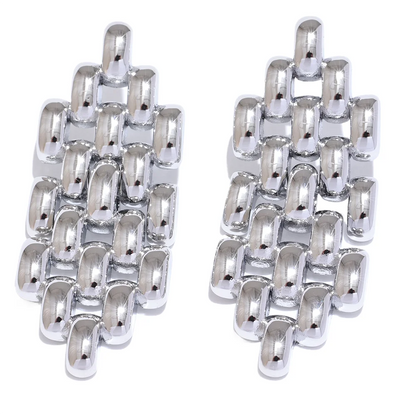 Geometric Chain Drop Earrings