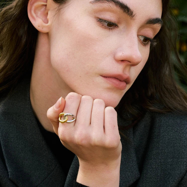 Adjustable Hollow Knot Open Ring
