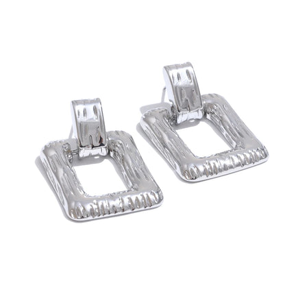 Geometric Rectangle Drop Earrings