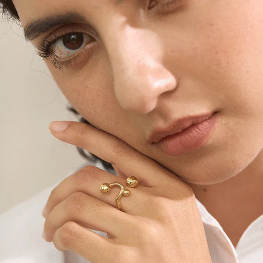 Adjustable Open Geometric Ring
