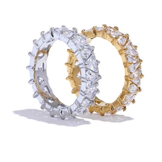 Delicate Heart Cubic Zirconia Ring