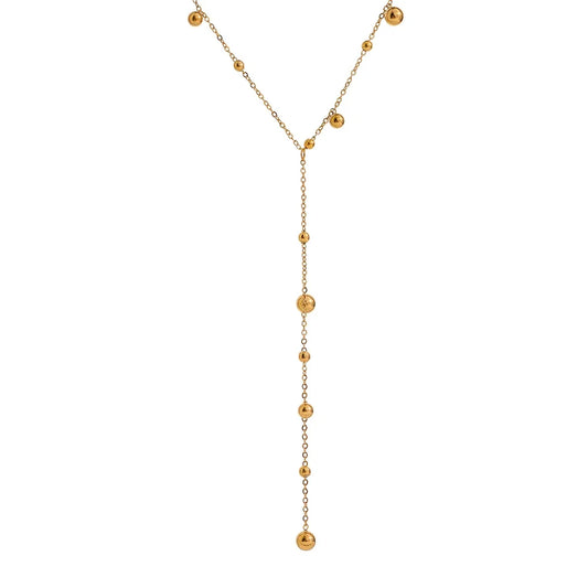 Long Bead Pendant Necklace