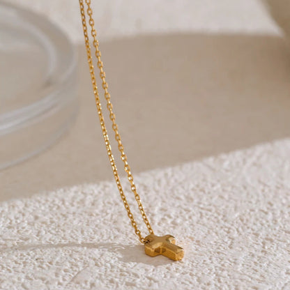 Small Cross Pendant Necklace