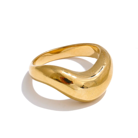 Geometric Gold Ring