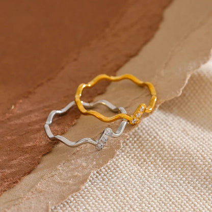 Minimalist Thin Cubic Zirconia Ring