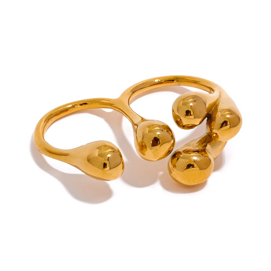 Bold Geometric Textured Ring