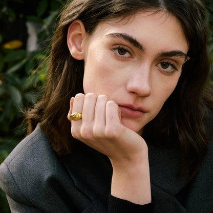 Cast Face Statement Ring