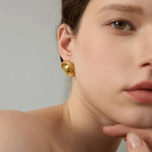 Classic Round Stud Earrings