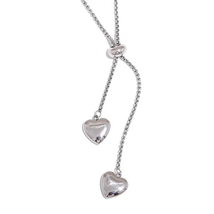Long Heart Pendant Necklace