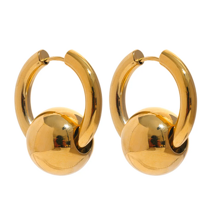 Luna Ball Hoop Earrings