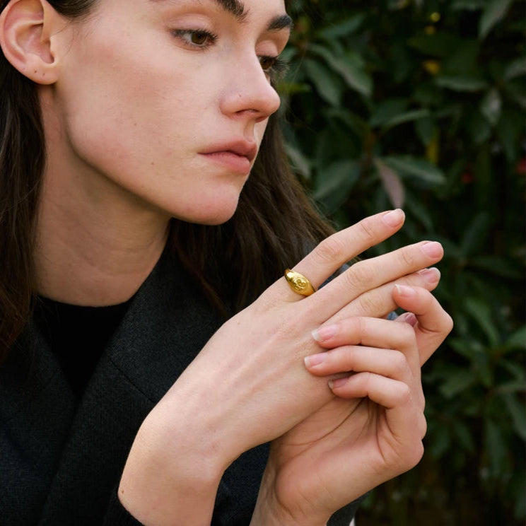 Cast Face Statement Ring