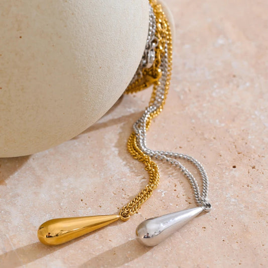 Minimalist Water Drop Pendant Necklace