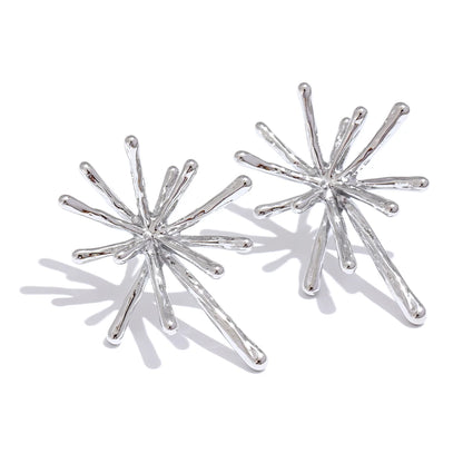 Textured Firework Stud Earrings