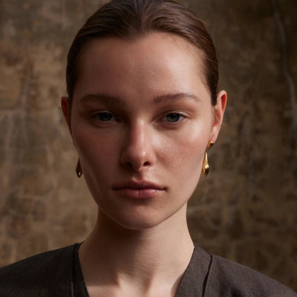 Polished Water Drop Statement Earrings