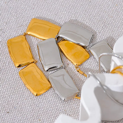 Geometric Square Pendant Collar Necklace