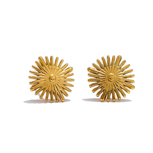 Small Stainless Steel Flower Stud Earrings