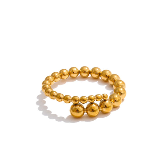 Beaded Stainless Steel Ring