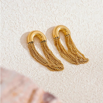 Long Tassel Drop Earrings