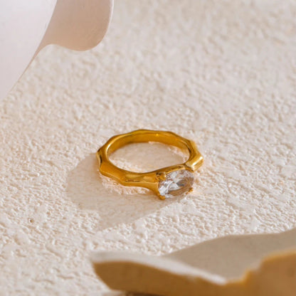 Golden Bling Statement Ring