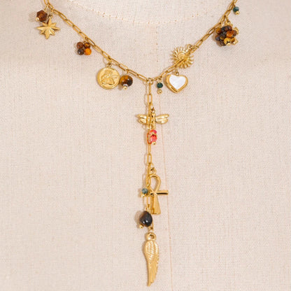 Natural Stone Pendant Necklace