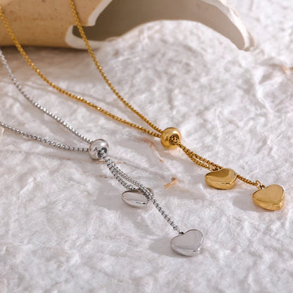 Long Heart Pendant Necklace