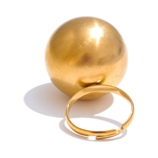 Bold Ball Adjustable Ring