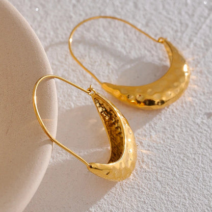 Golden Dangle Hoop Earrings