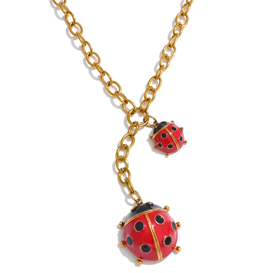 Red Ladybird Pendant Necklace