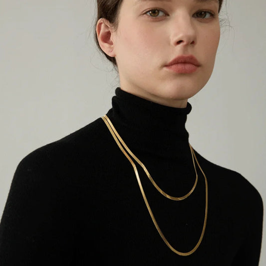Flat Snake Chain Necklace