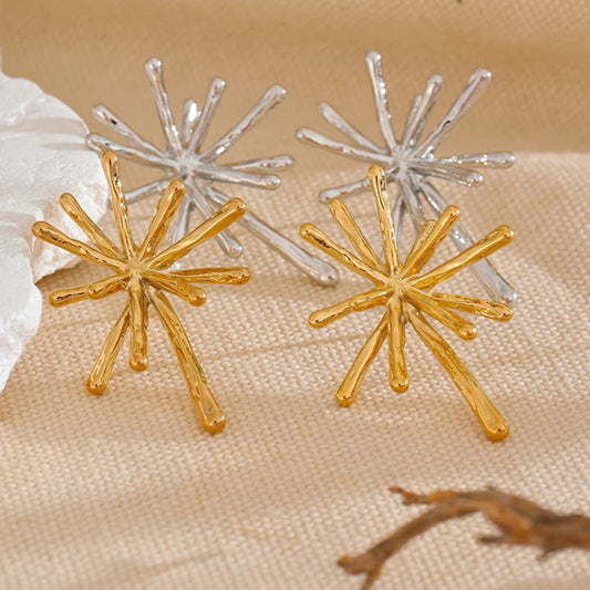 Textured Firework Stud Earrings
