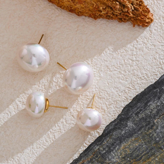 Korean Style Simulated Pearl Stud Earrings