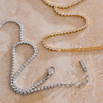 Delicate Cubic Zirconia Hand Chain Bracelet
