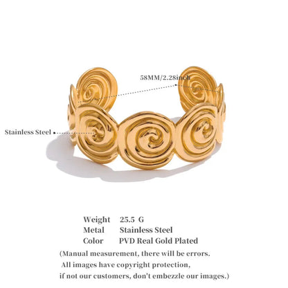 Shell-Inspired Open Cuff Bracelet