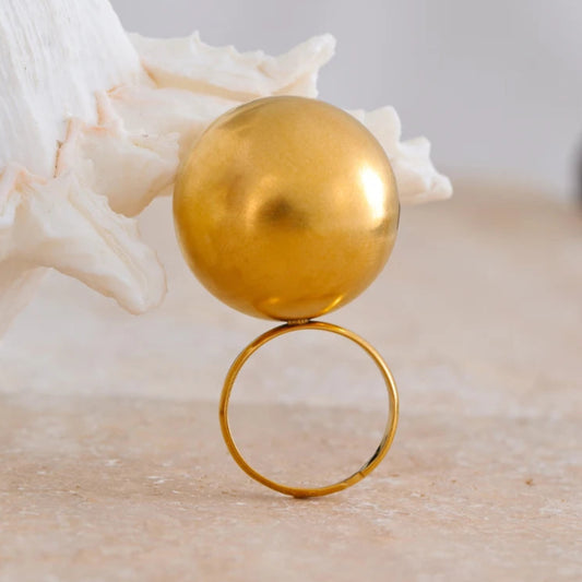 Bold Ball Adjustable Ring