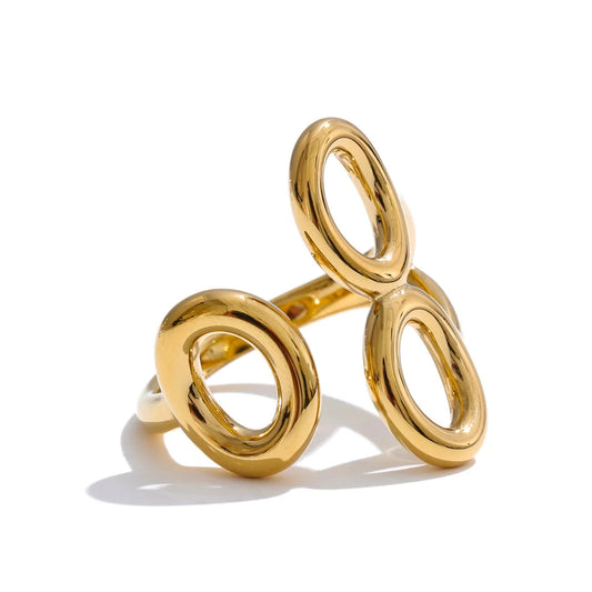 Adjustable Hollow Geometric Ring