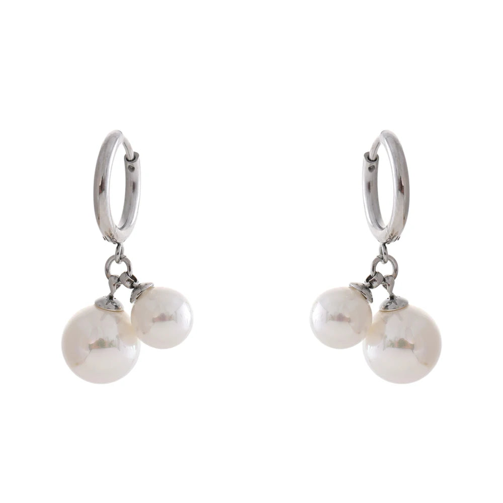 Korean-Style Pearl Drop Earrings