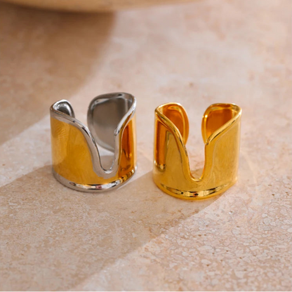 Polished Wide Open Ring