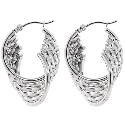 Twisted Hollow Hoop Earrings