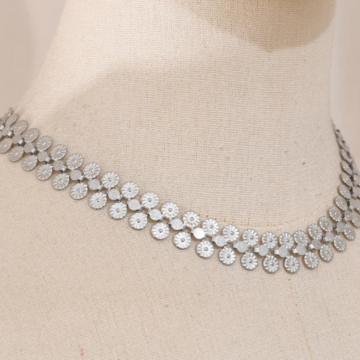 Coin Flower Necklace & Bracelet Set