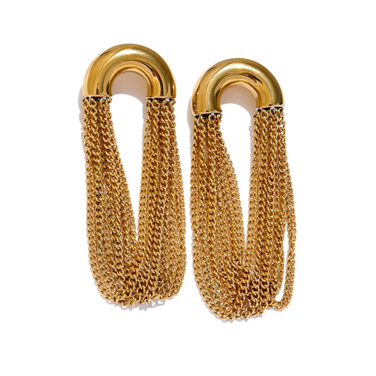 Long Tassel Drop Earrings