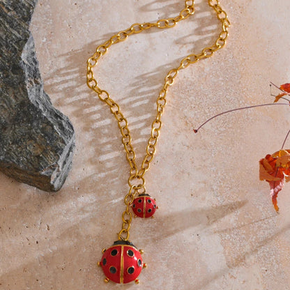 Red Ladybird Pendant Necklace