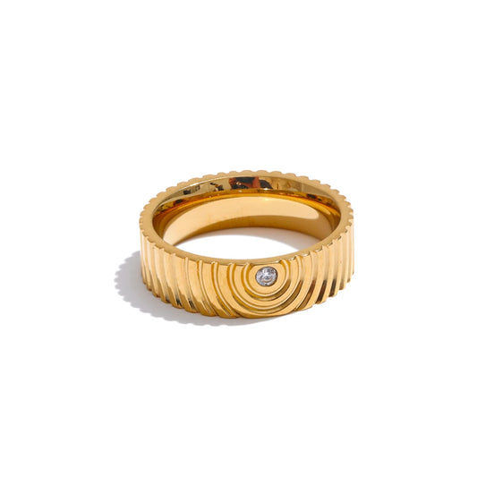Striped Zircon Ring