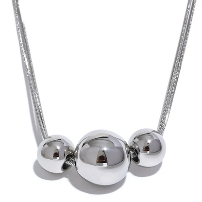 Aria Round Beads Pendant Necklace